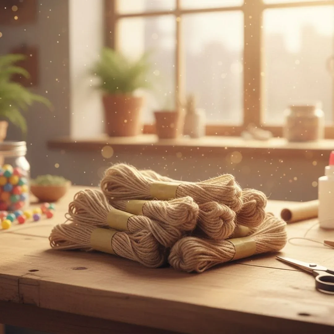 Plain Jute Thread Set | 12 Pieces for Craft & DIY - Image 3