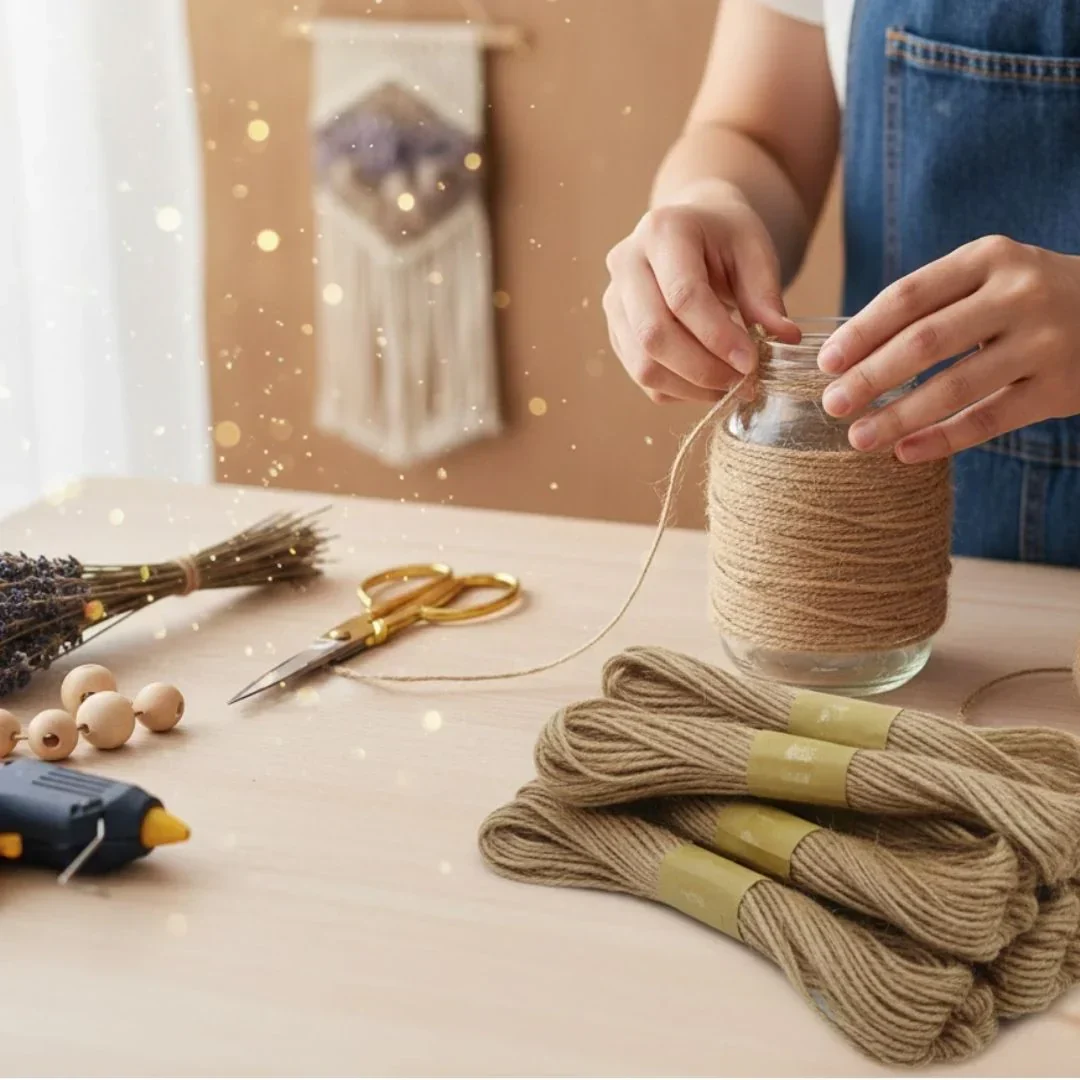 Plain Jute Thread Set | 12 Pieces for Craft & DIY - Image 4