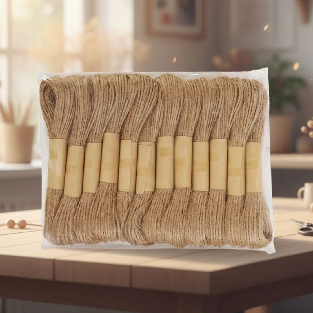 Plain Jute Thread Set | 12 Pieces for Craft & DIY - Image 7