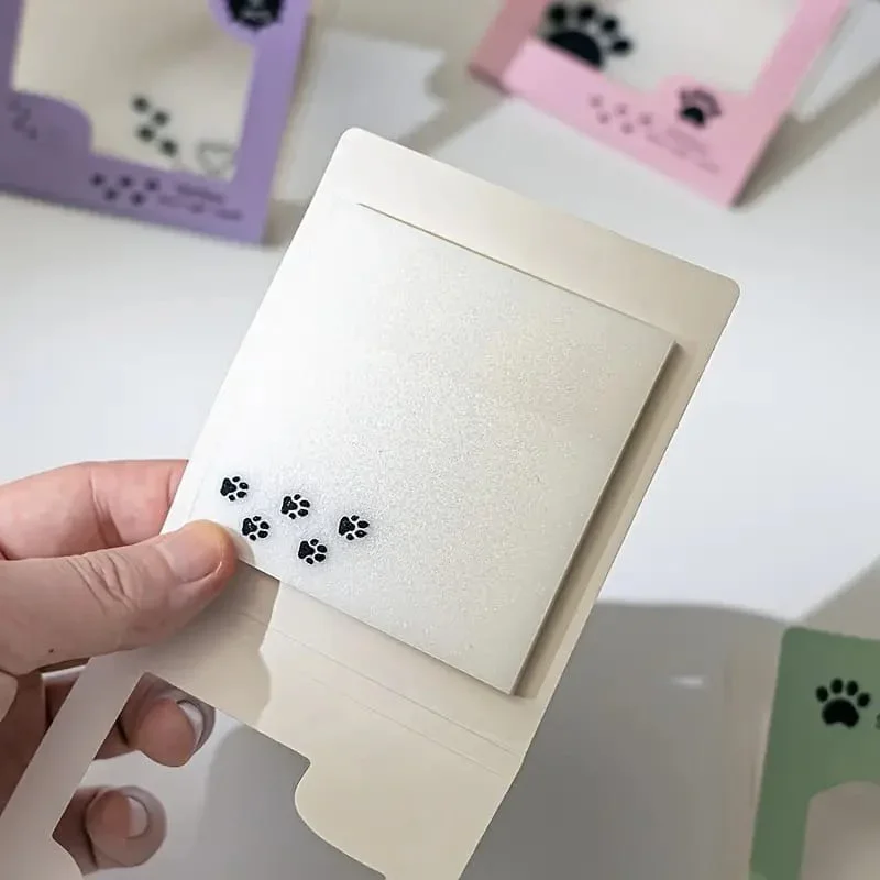 (Buy 1 Get 1 Free) Kawaii glitter transparent paw sticky notes l 50 sheets - Image 7