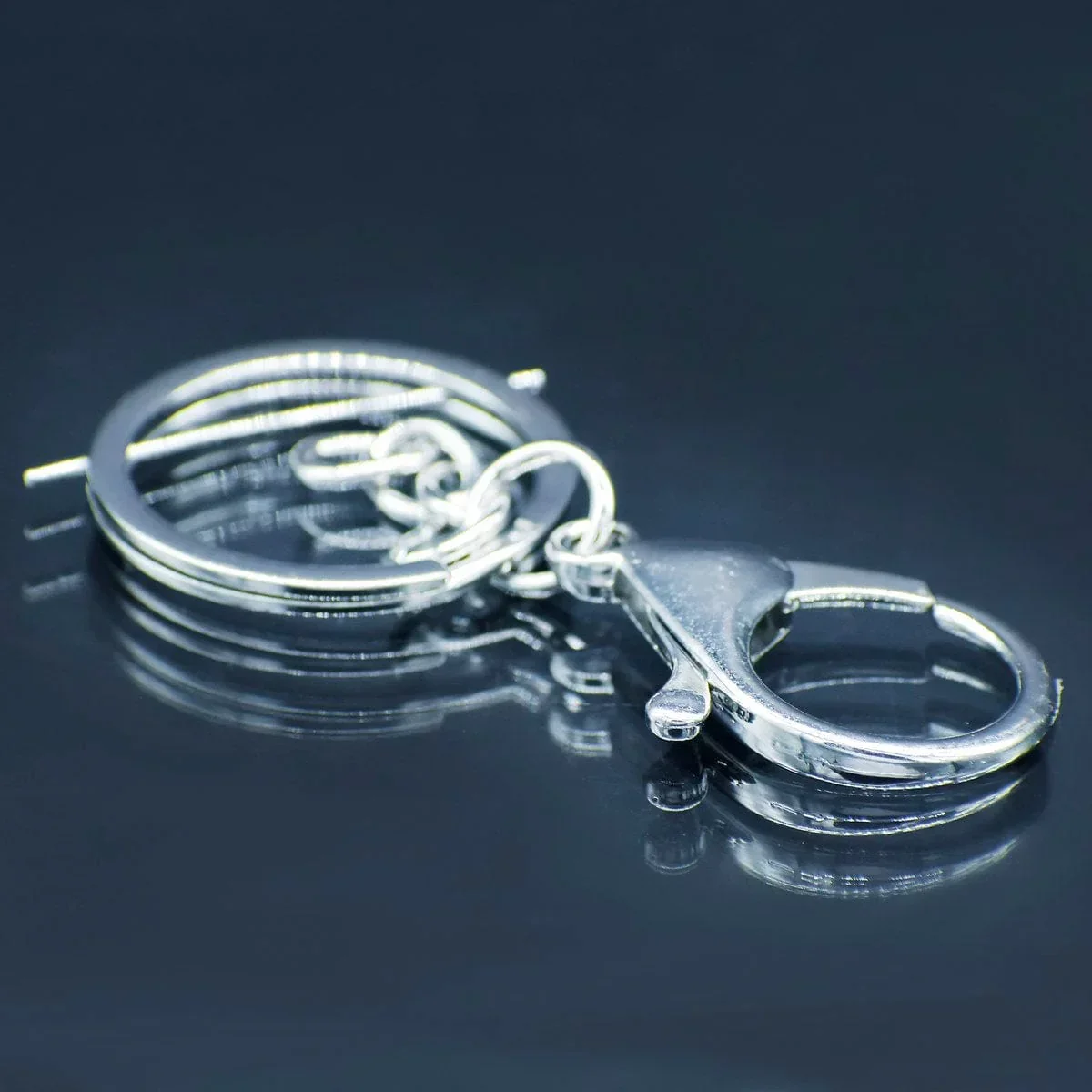 Key Chain Fitting Silver With Hook 5Pcs KF5PCSR - Image 3