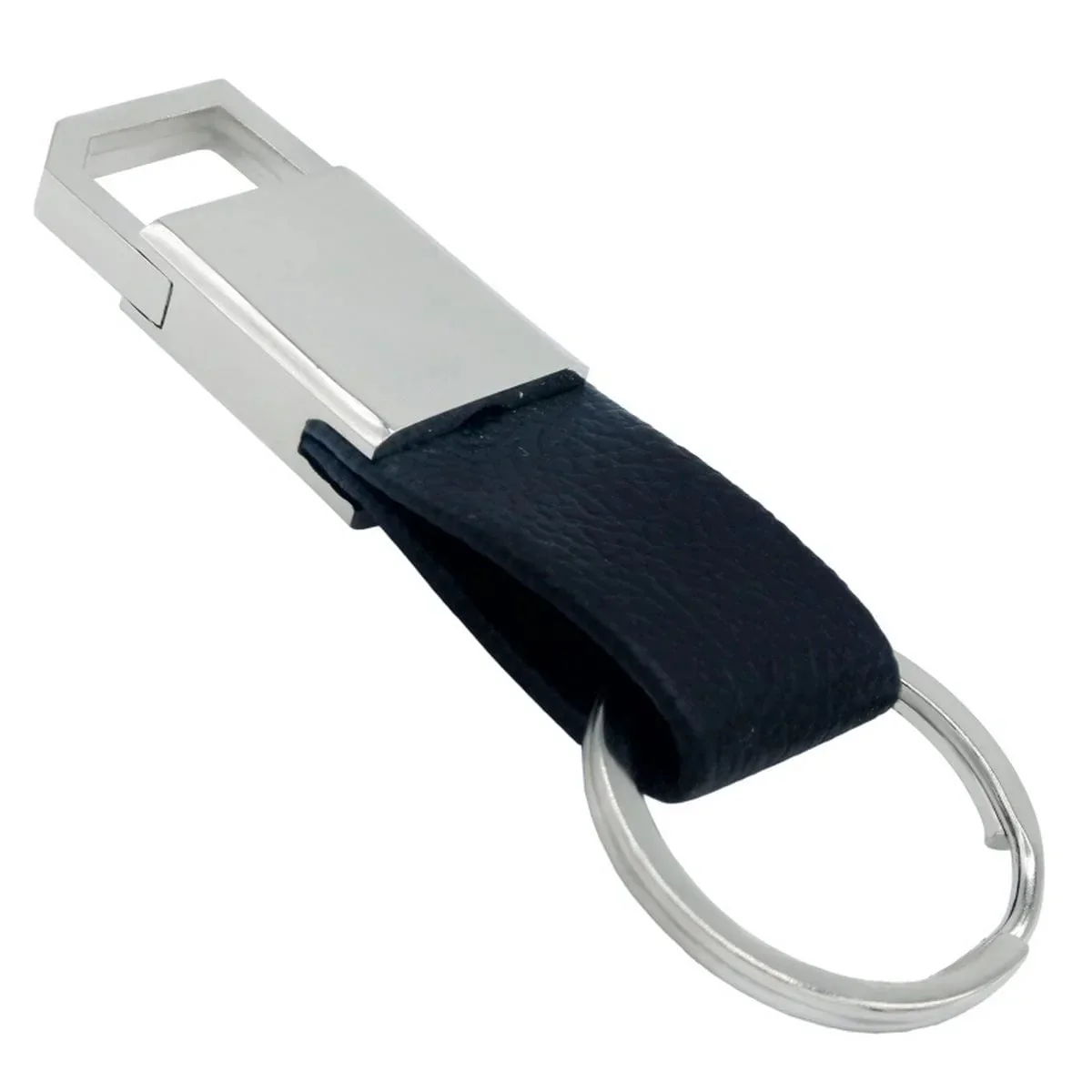 Key Chain lethar hook with ring black - Image 2
