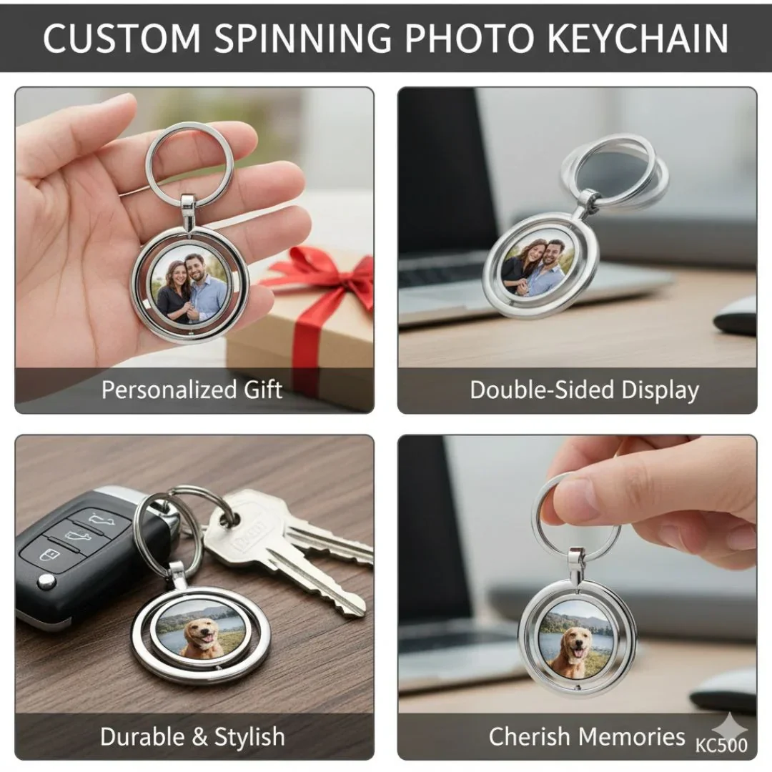 Key Chain Plain Round Black - Image 2
