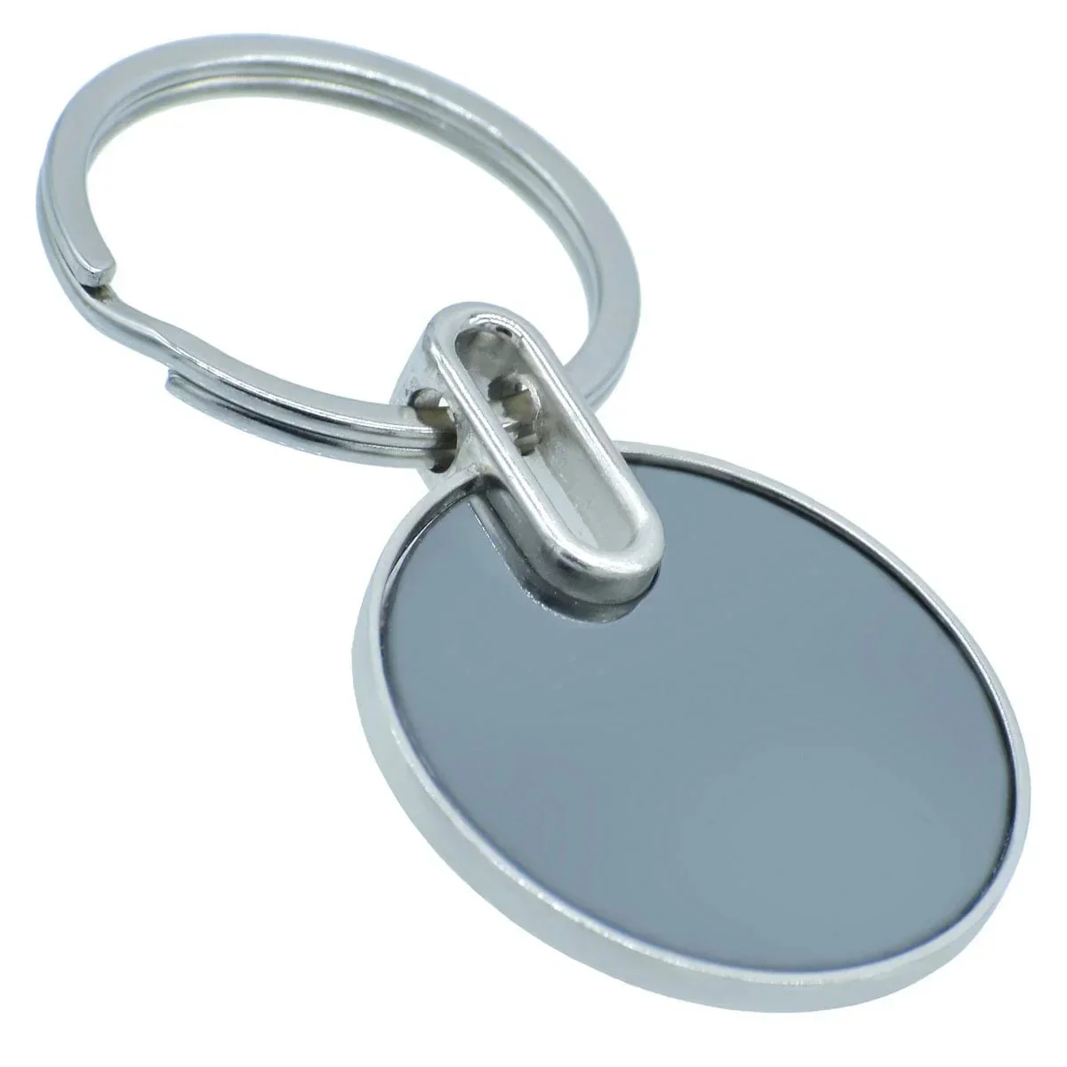 Key Chain Plain Round Black (1Pcs) Pack of 1 - Image 2