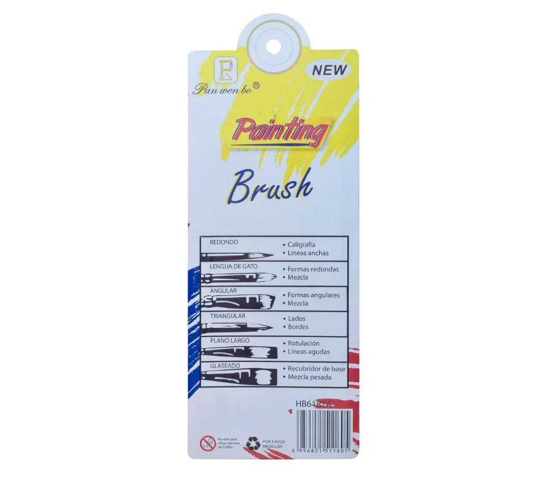 Kids’ Round Painting Brush Set – 5 Pcs | HB6187A - Image 2