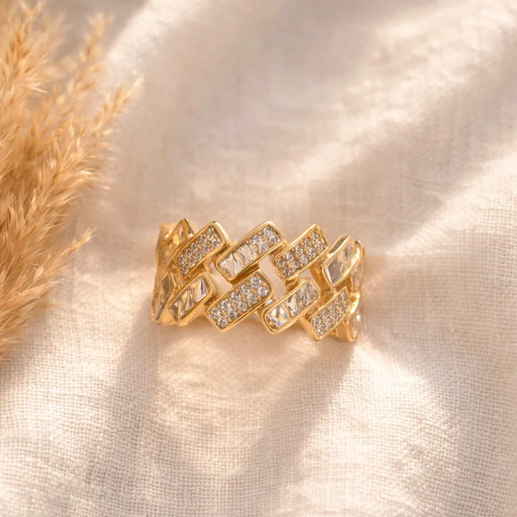 Korean Inspired Golden Tone Adjustable Ring | Anti-Tarnish & Long Lasting | Minimal Luxe Everyday Jewellery - Image 5