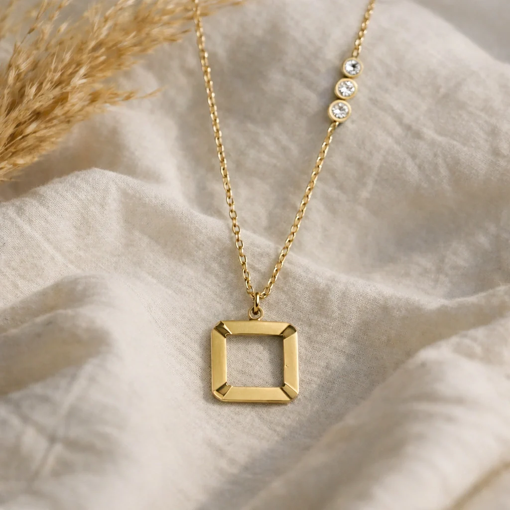 Korean Inspired Golden Tone Dainty Neckpiece | Long Lasting Anti-Tarnish Jewellery l Perfect Everyday Jewellery l Pack of 1 - Image 2