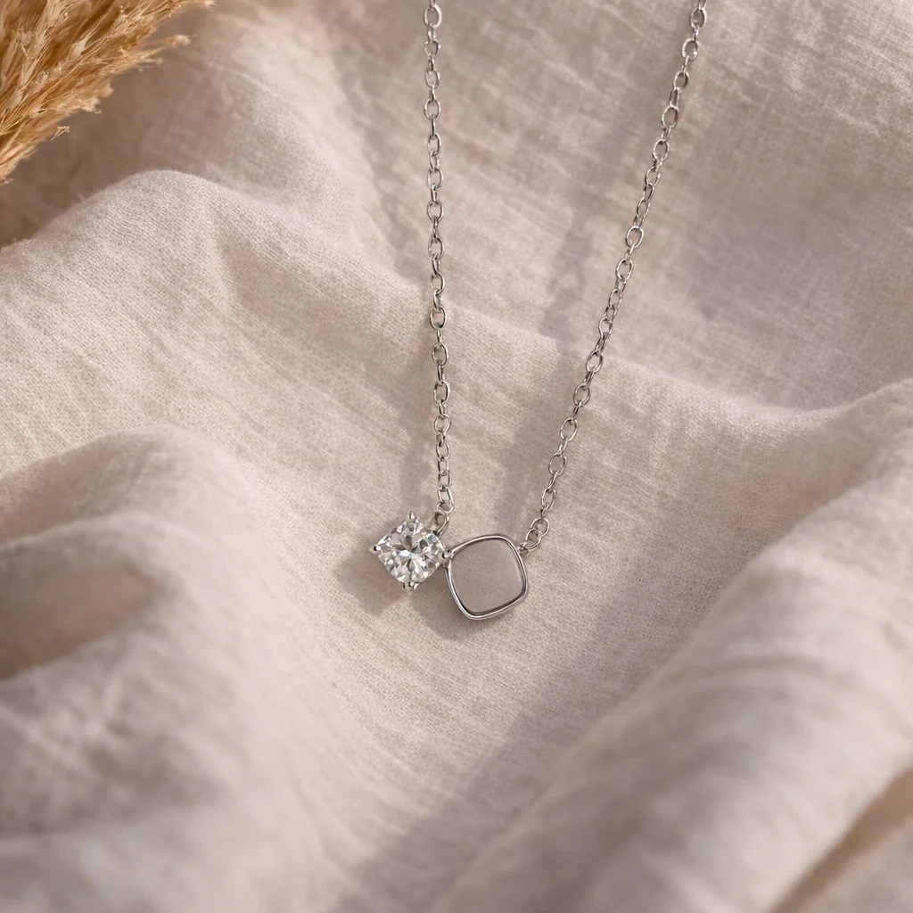 Korean Inspired Silver Tone Dainty Neckpiece | Long Lasting Anti-Tarnish Jewellery l Perfect Everyday Jewellery l Pack of 1 - Image 2