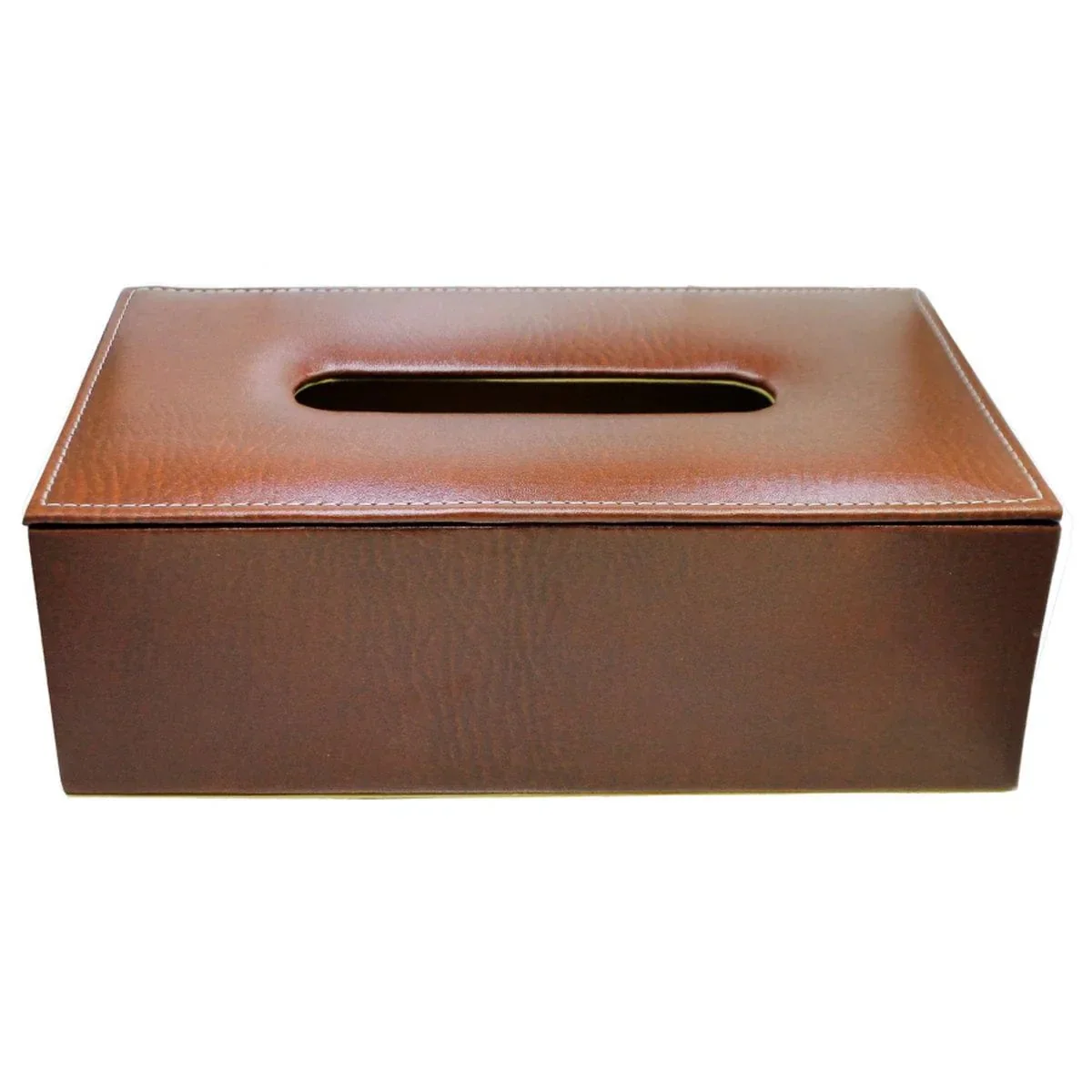 Leather Tissue Paper Holder Medium Brown - Image 2