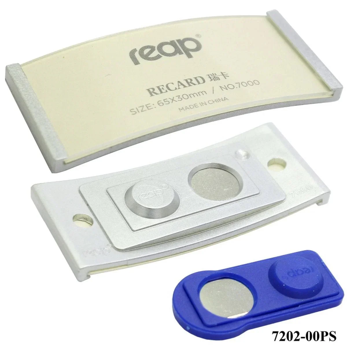 Magnetic Batch Silver 65X30mm Plastic Plate