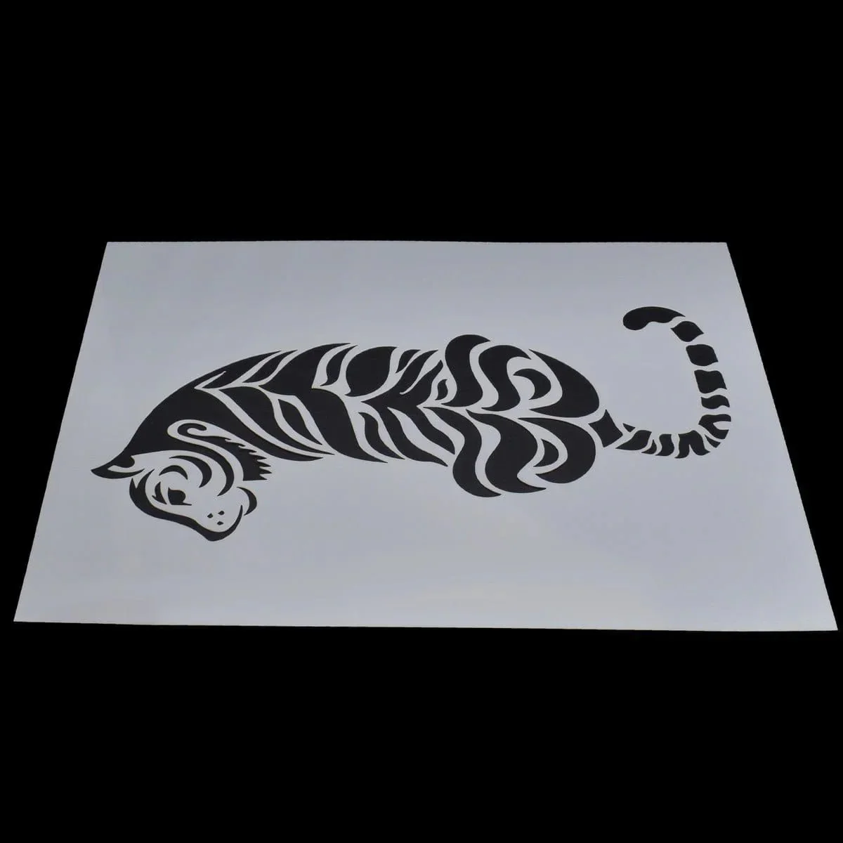 Majestic Tiger Roar: Drawing Stencil Plastic A5 Size Tiger Design for Striking Artistic Statements - Image 2