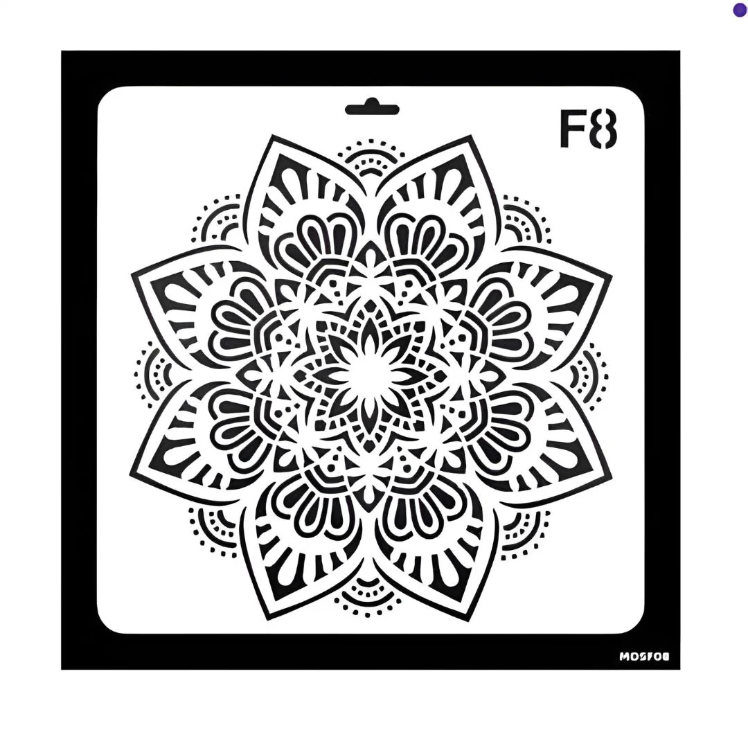 Mandala Design Stencil | (size:25×25 cm) Reusable Craft Stencil | Pack of 1 - Image 8