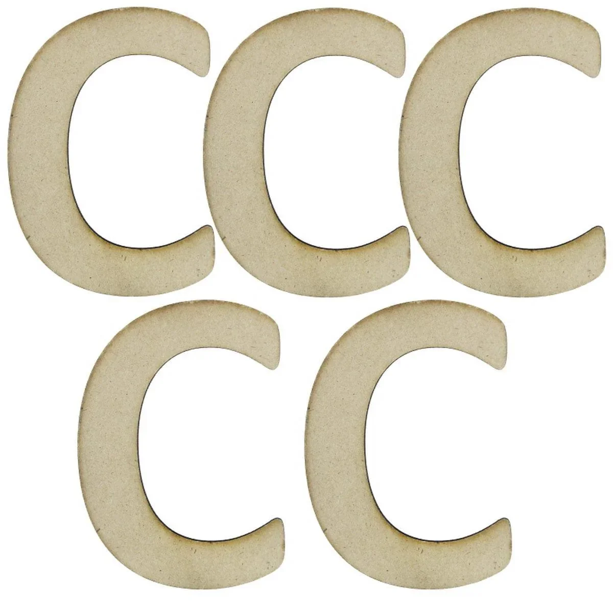 MDF & wooden Crafts Alphabets Letter 4Inch 5 Pcs MAL4-C