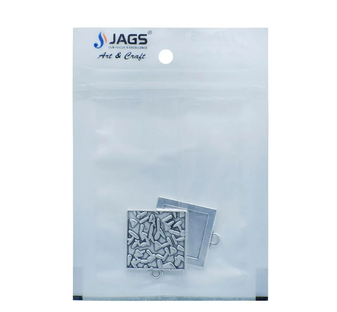Square Design Metal Craft Charms – Set of 2 - Image 2