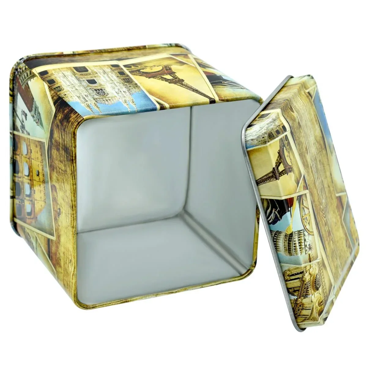 Metal Gift Box Printed Square (size:8.5x8.5x7.5) Pack of 1 - Image 4