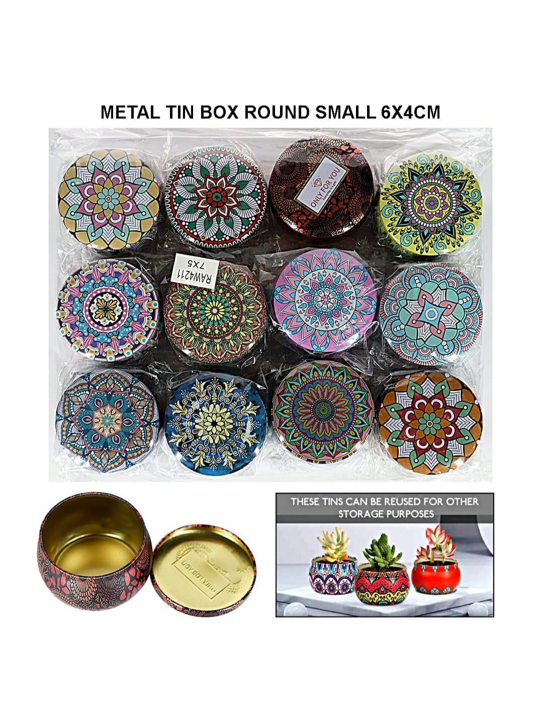 Metal Tin Boxes jars for candles, storage, Flower succulents - Image 6
