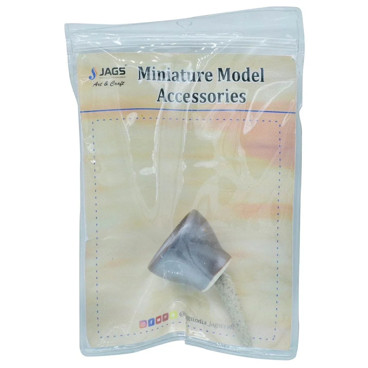 Miniature Ceramics Mortar Okhali 1P Set Dark Brown - Image 4