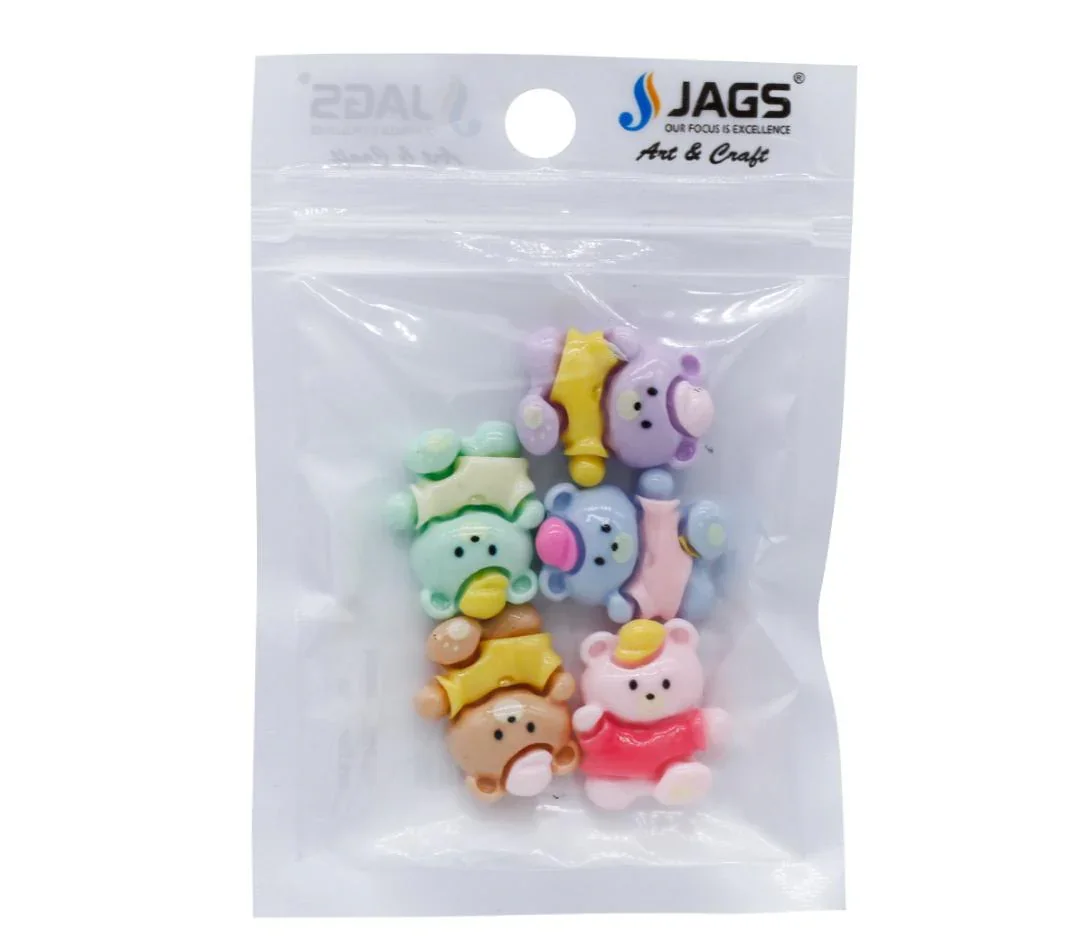 Miniature Model Cartoon Teddy 5 Pcs Mix Colour MMAN-24 - Image 3