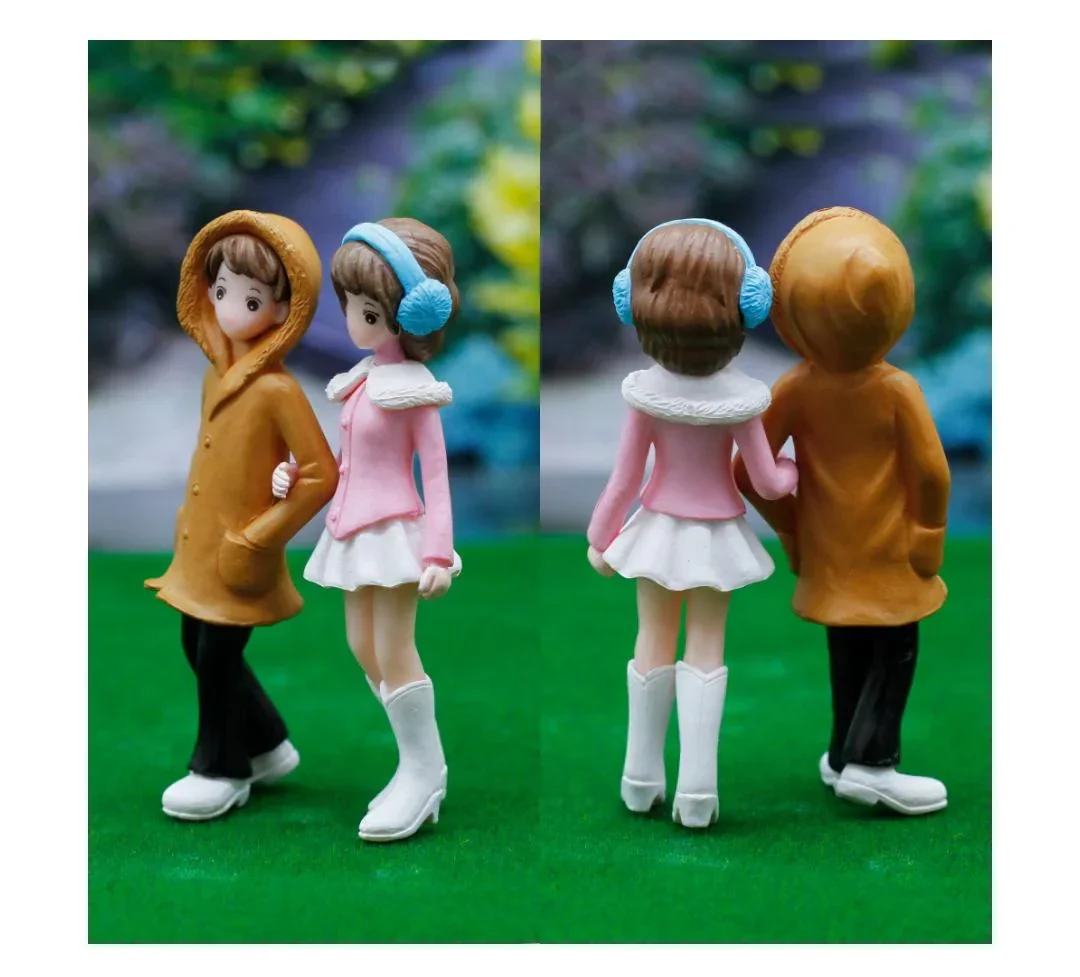 Miniature Model Couple Set Orange & Pink C0163-1/2 C0163-3-4 - Image 3