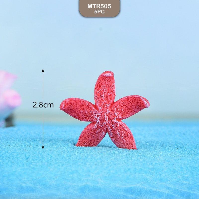 Miniature Red Starfish | Decorative Model 2.8cm (5 Pcs) Pack of 1 - Image 4