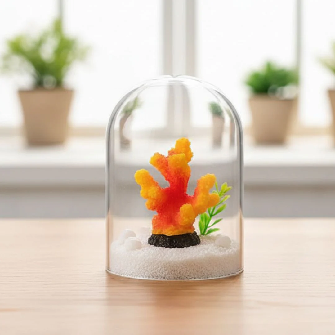 Miniature Orange Coral Reef Decorative Model 4.2cm (2 Pcs) Pack of 1 - Image 3