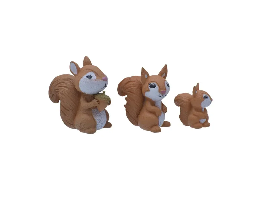 Miniature Squirrel Figurines Set of 3 – Cute DIY Decor | C0212-A - Image 3
