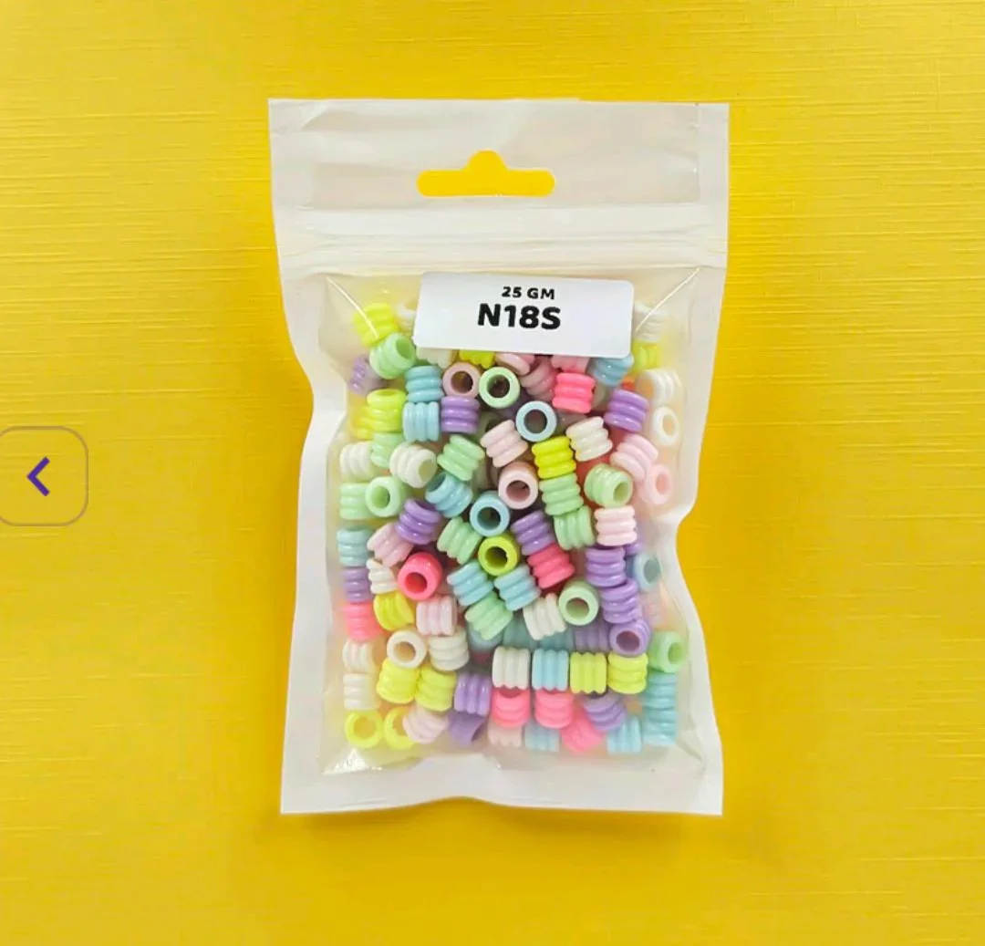 Pastel Tube Craft Beads (25gm) Pack of 1 - Image 2