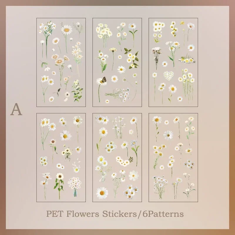Natural dried flower like Sheet stickers for Journaling & Resin (Pack of 6 pcs) - Image 7