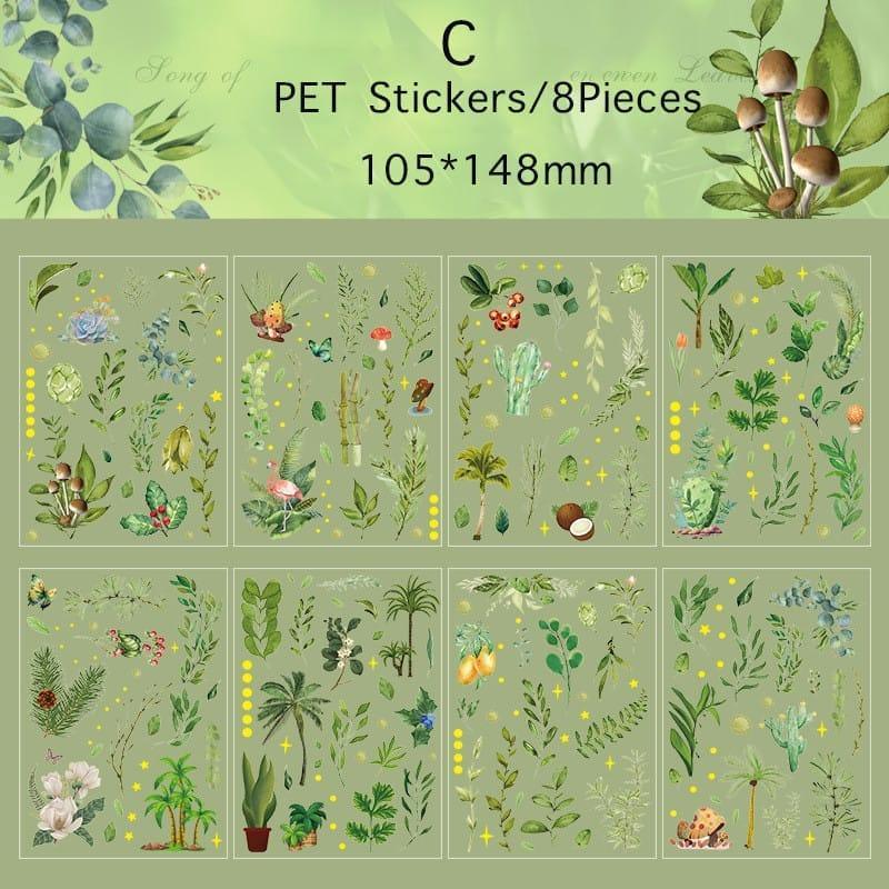 Natural dried flower Sheet stickers for Journaling & Resin (Pack of 8 pcs) - Image 8