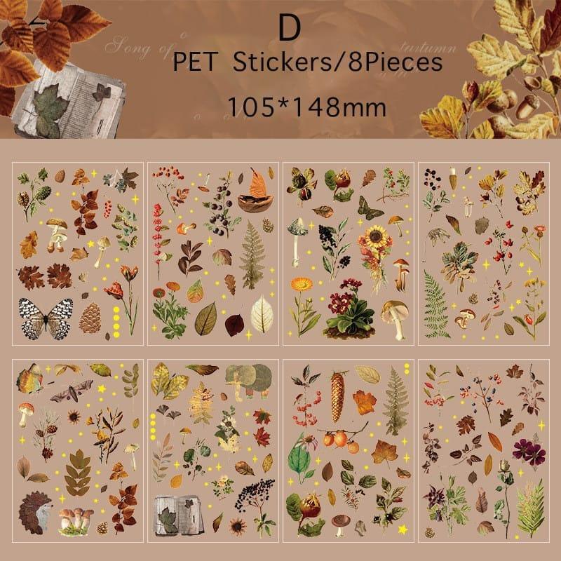 Natural dried flower Sheet stickers for Journaling & Resin (Pack of 8 pcs) - Image 9