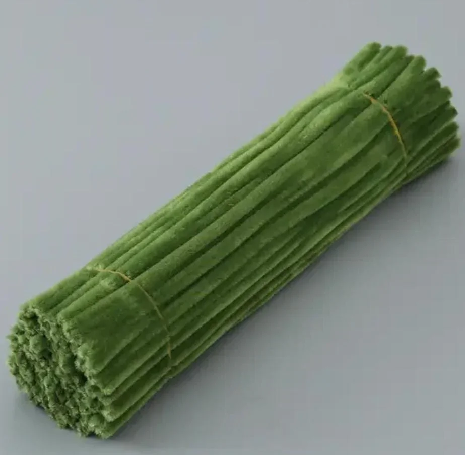 Olive Plain Pipe Cleaner for Craft and Bouquet l Pack of 100Pc (Moss green) - Image 8