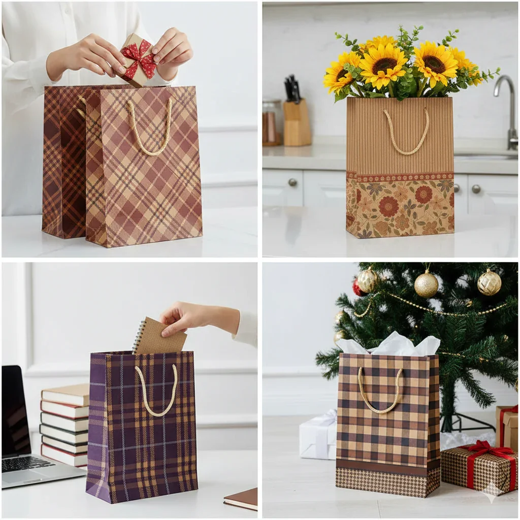 Paper Bag (Design No.1 6X8Inch) (Pack of 12) - Image 3
