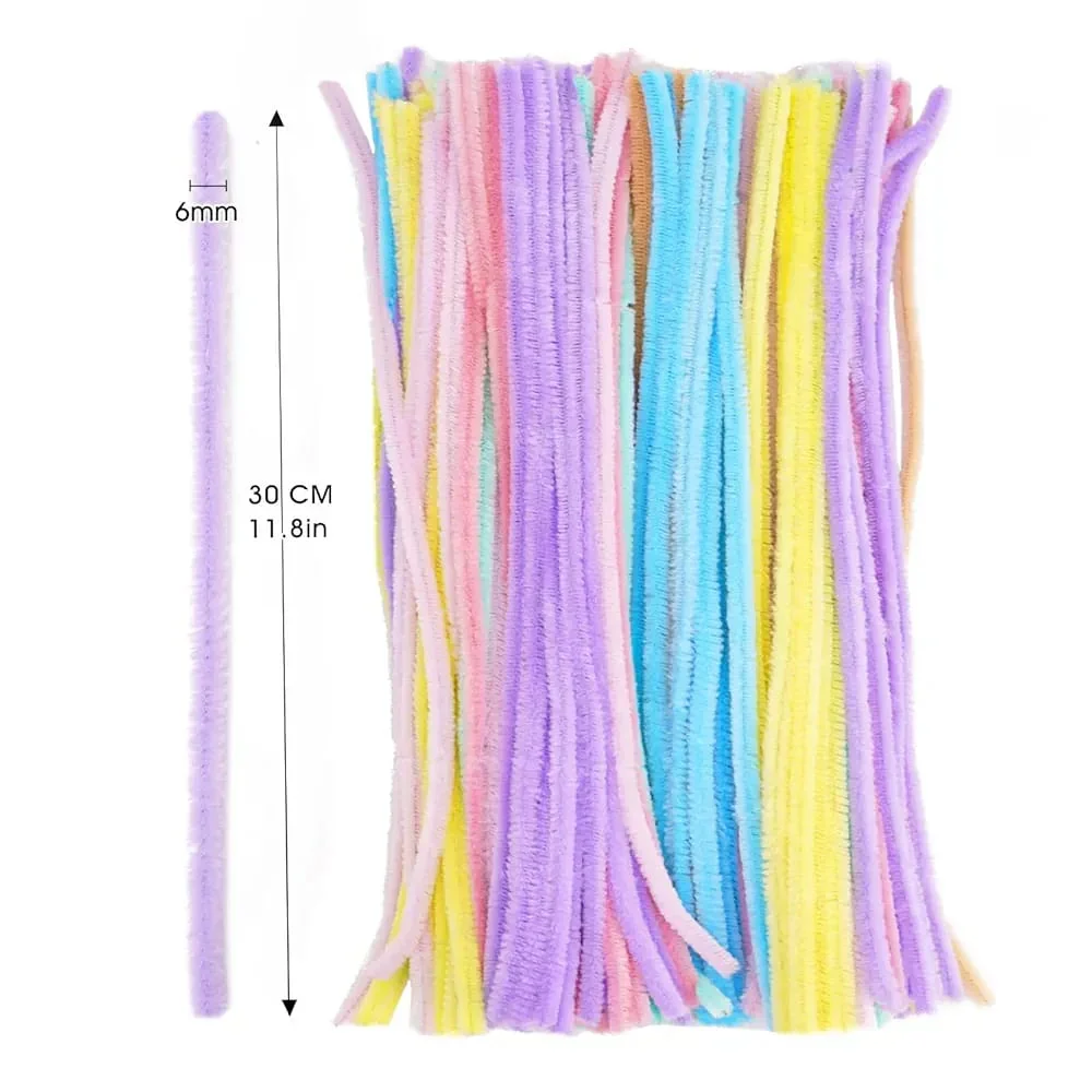Pastel Pipe Cleaner Plain 90-100Pc Multi Coloured I Thick Quality I Washable Premium Quality - Image 4