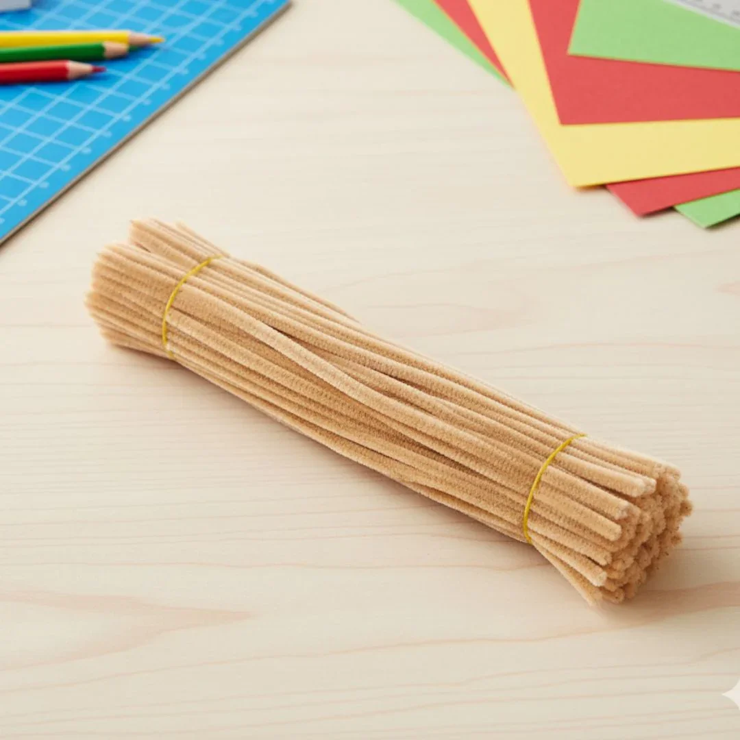 Light Brown Pipe Cleaner Plain l Pack of 100Pc l (PT02) - Image 2