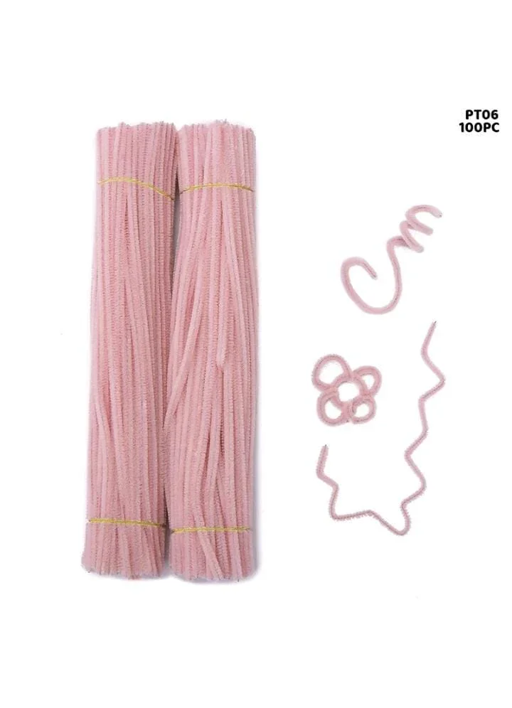 Pastel Peach Pipe Cleaner Plain l Pack of 100Pc l (PT06) - Image 2