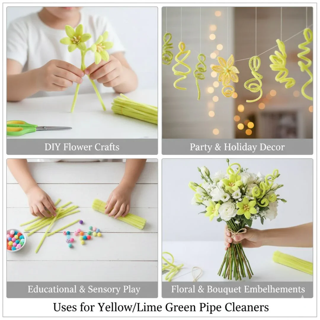 Pastel Yellow Pipe Cleaners Plain | 100 Pc Pack (PT04) - Image 5