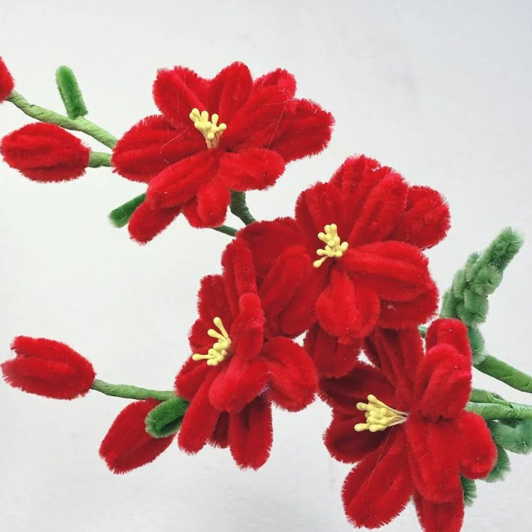 Valentine Red Pipe Cleaners for Craft & Bouquet | 100 Pc Pack | - Image 4
