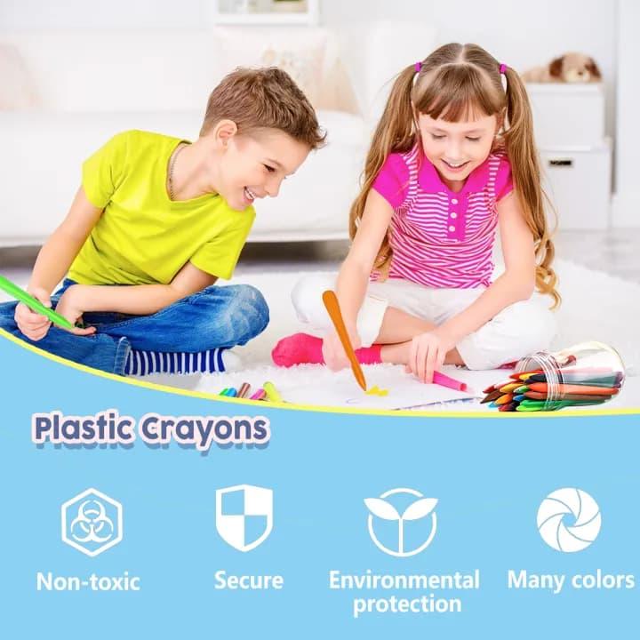 Premium Non-toxic Plastic Crayons l Return gifts l  Pack of 1 - Image 3