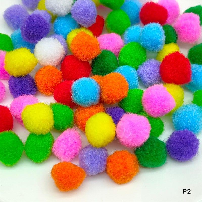 Colorful Craft Pom Poms - 2cm Medium Size (500 Pieces) - Image 2