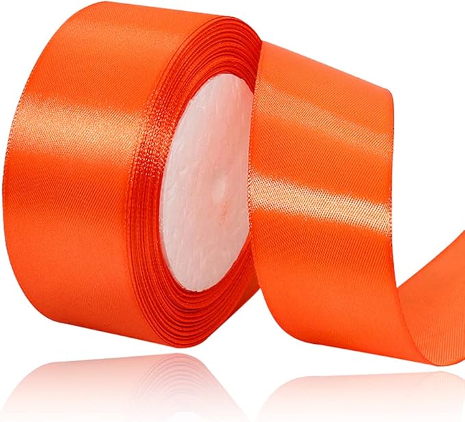 Tangerine Premium 1.5 inch Satin Ribbon l Pack of 1 (10 meters) - Image 2