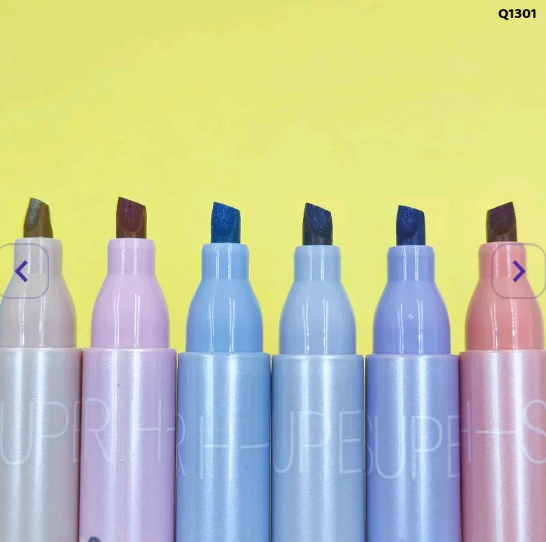 Pastel "Half Sugar" Highlighters - 6 Piece Set (Unique Shape) - Image 3