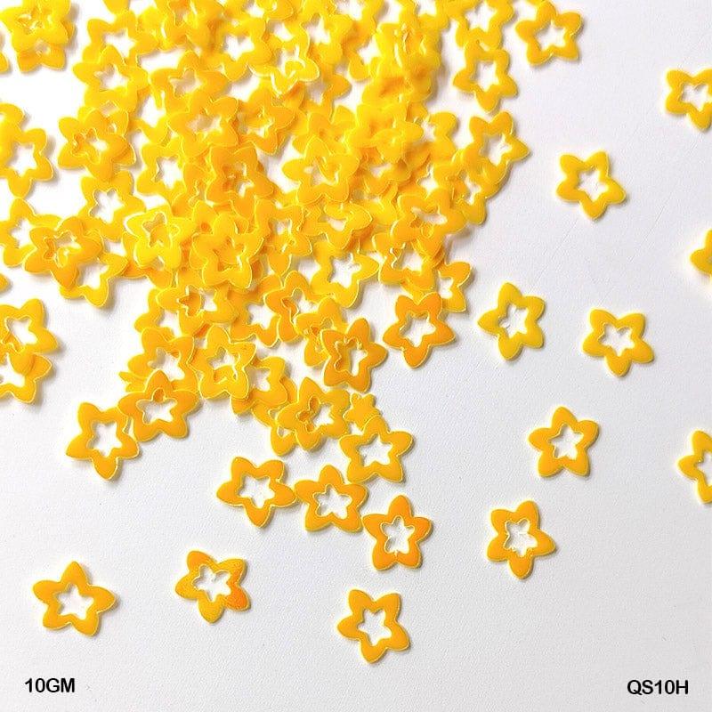 Star Flower 7Mm Yellow4 10Gm Sequins     Code  Qs10H