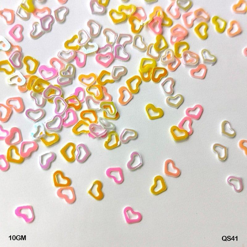 Sequins Heart H 4Mm 2 Multi 10Gm    Code  Qs41