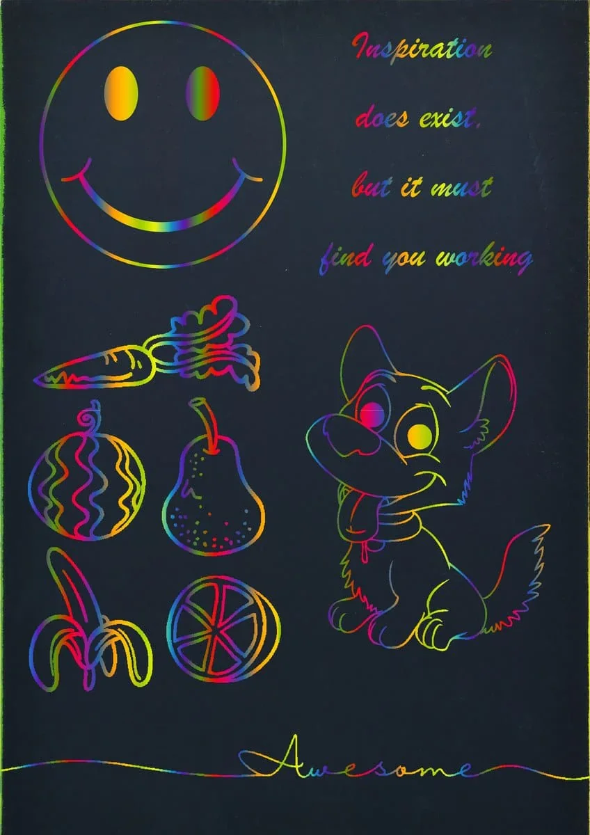 Rainbow scratch art book - Image 4