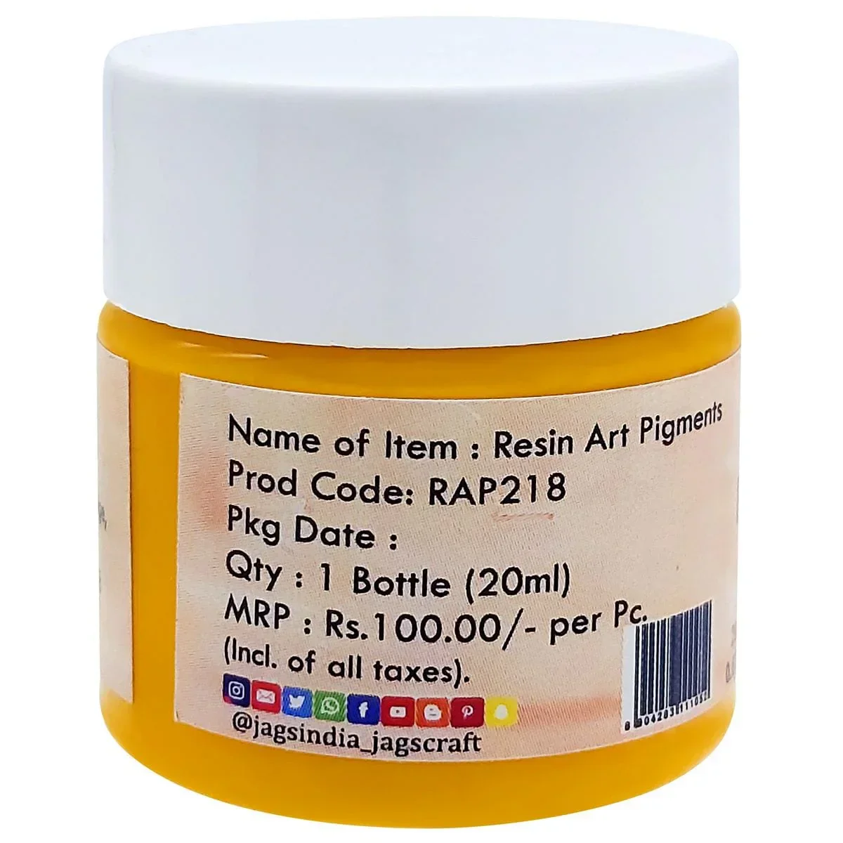Resin Art Pigments 20ML Golden Yellow RAP218 - Image 2