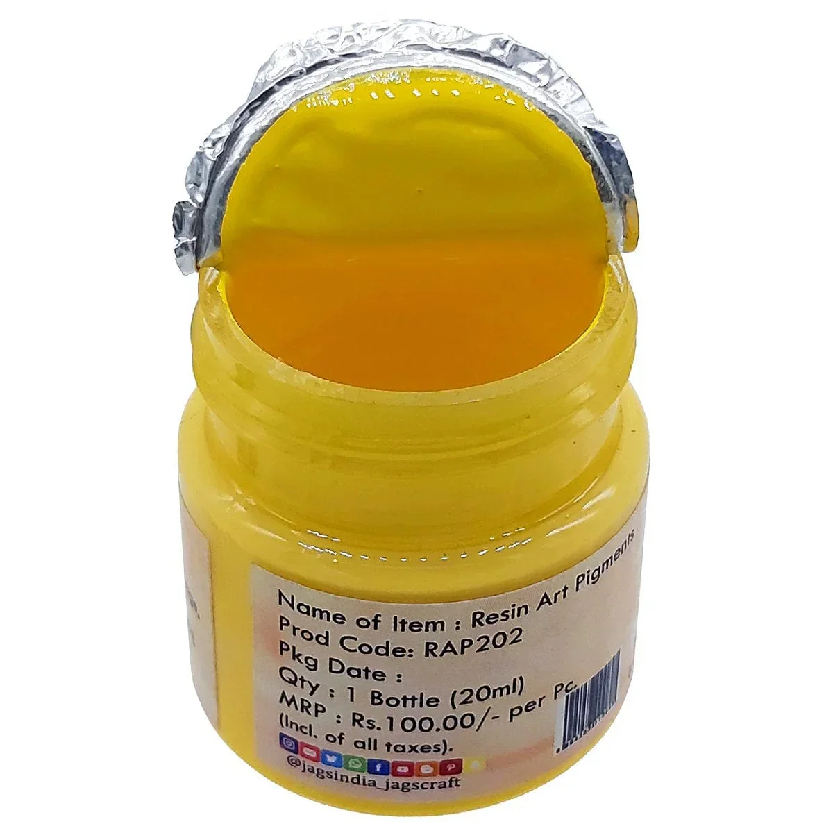 Resin Art Pigments 20ML Light Yellow RAP202 - Image 3