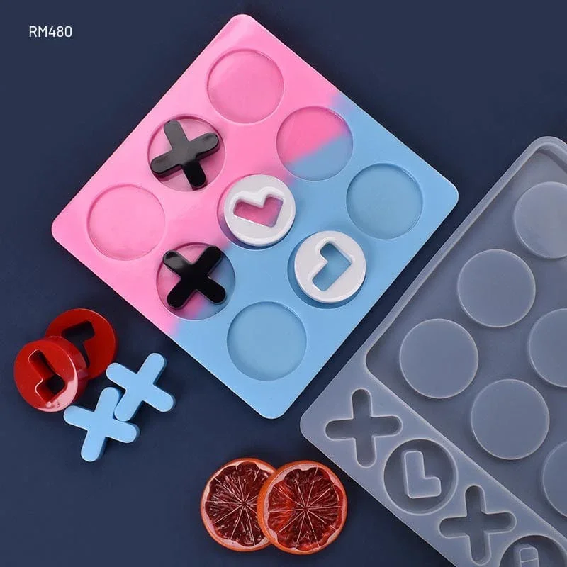 Tic-Tac-Toe Silicone Mould for Resin & Crafts - Image 2