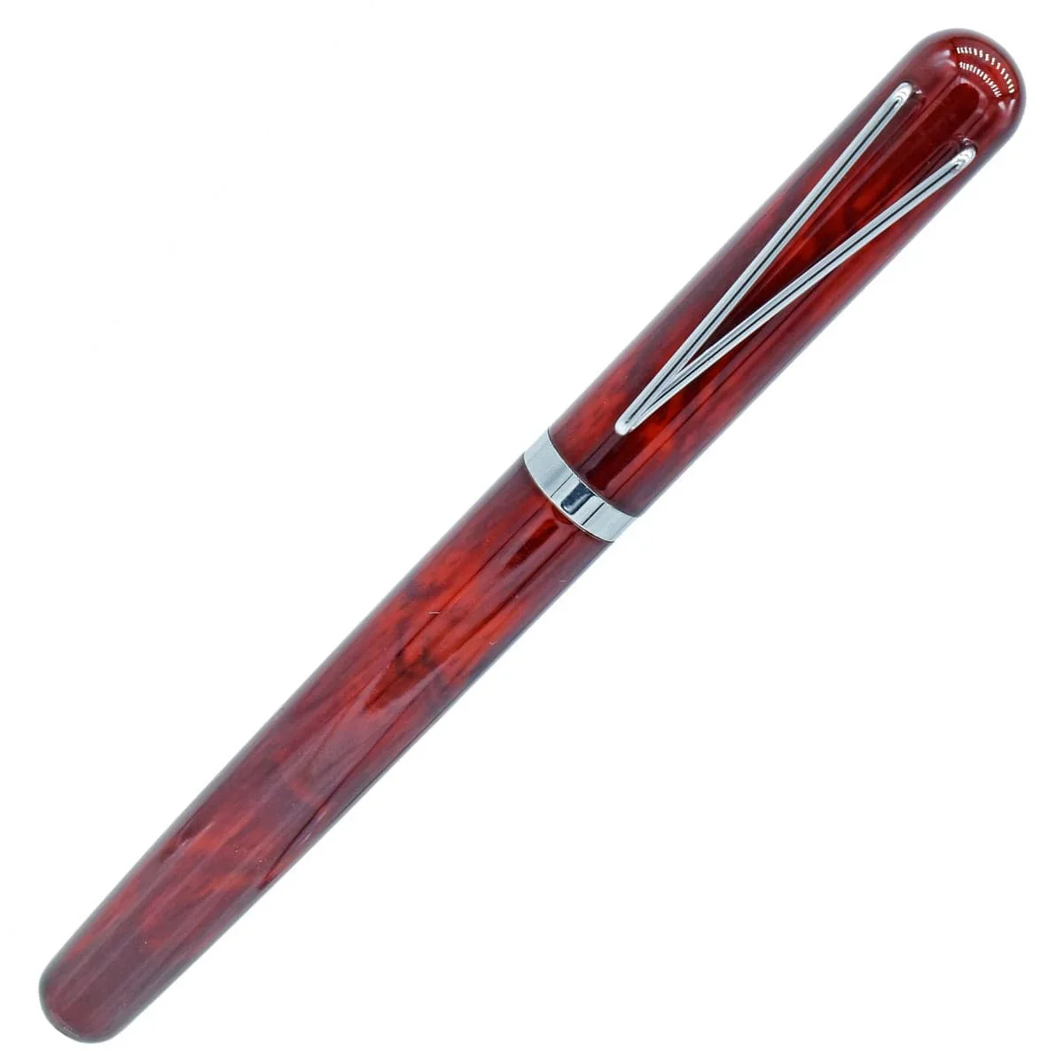 Roller Pen Red Silver Clip