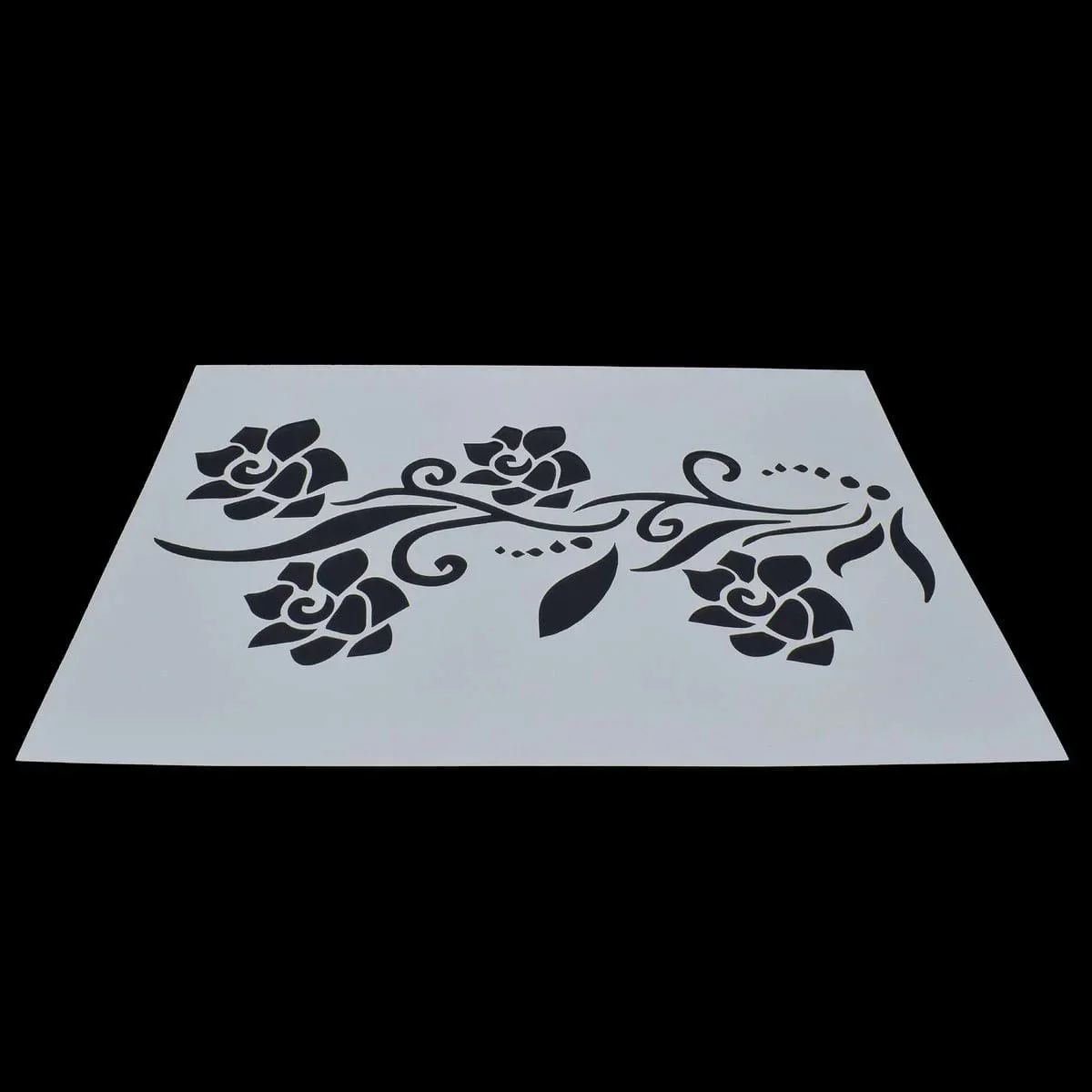 Rose Flower Design Plastic Drawing Stencil A4 - Image 2