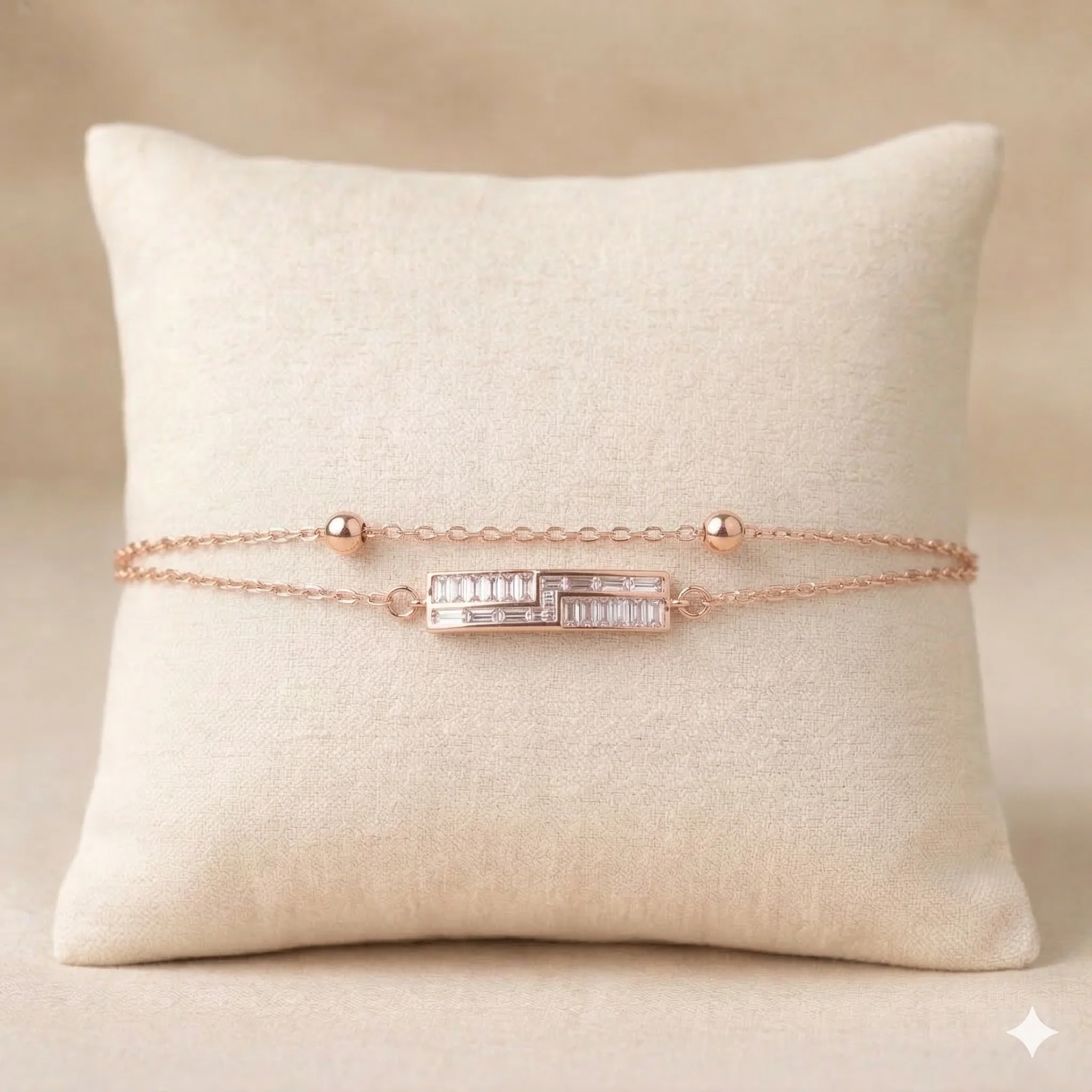 Korean Inspired Rose Gold Tone Dainty Bracelet | Long Lasting  Anti-Tarnish Jewellery l Perfect Everyday Jewellery l Pack of 1 - Image 6